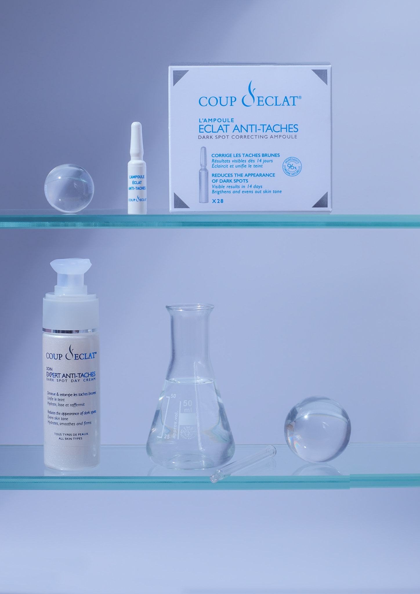 shooting cosmetique coup d'eclat soins pour la peau produit skincare anti tache