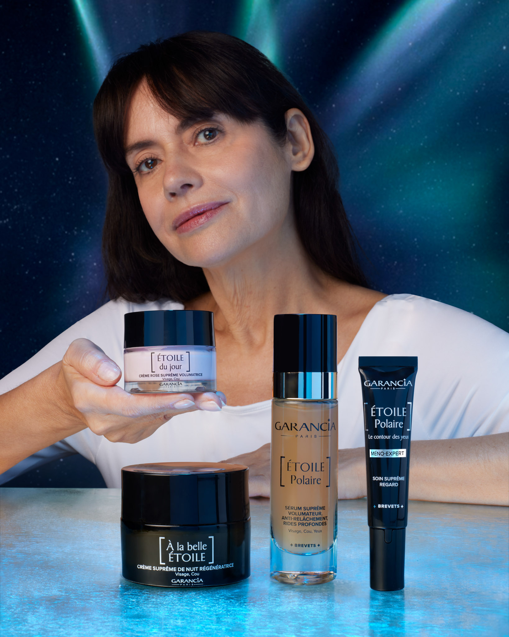 shooting cosmetique garancia etoile soins pour la peau produit skincare crème pour visage crème hydratante