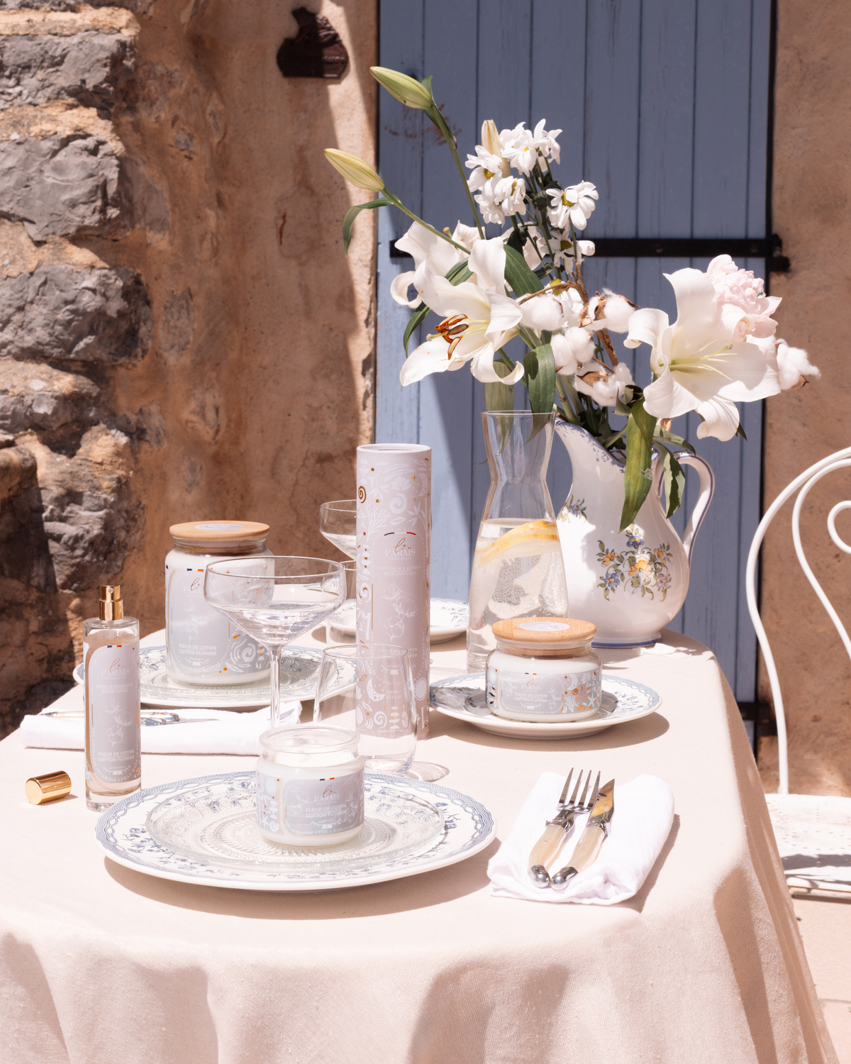le parais marque sud bougie photographe fleurs provence lifestyle table